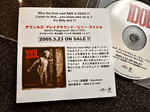 Promo album billy idol - promo,