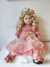 Künstlerpuppe Sammlerpuppe, Porzellan "Primerose" von Thelma Resch + Zertifikat!