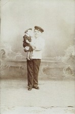 Foto Ak Bauchredner, Junge mit Puppe - 11269018