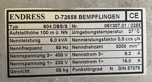 Endress stromerzeuger - endress,