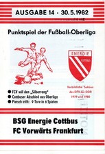 30.5.82 Energie Cottbus- Vorwärts Frankfurt