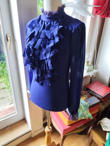 Damen bluse viskose lilablau - damen,