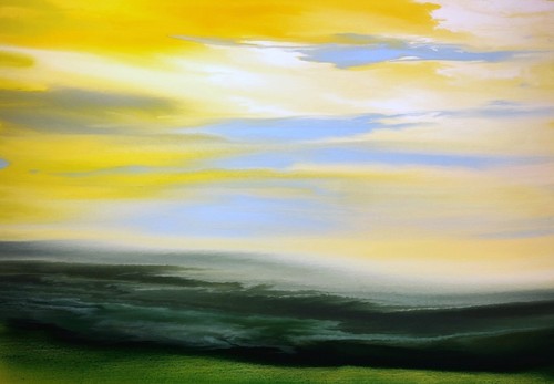 Abstrakte malerei landschaft - abstrakte,