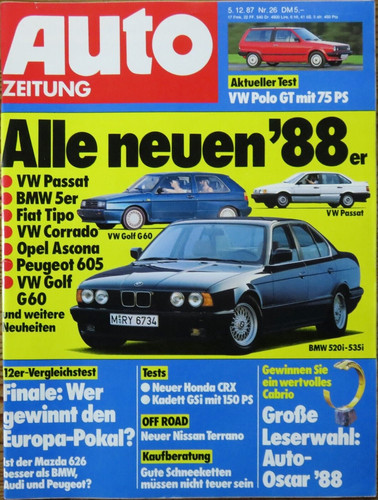 Auto zeitung test opel - auto, 26/87