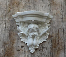 Engel Wandkonsole Gips,Dekoration Wand Wanddekoration Wandrelief Relief Deko
