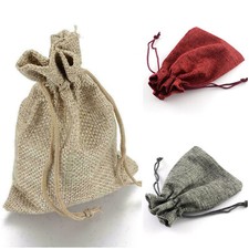 24 Leinenbeutel 9x7cm Adventskalender Säckchen Beutel Geschenkbeutel Etui