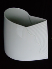 Rosenthal Porzellan Schmuck Vase Blumenvase weiß Deko Relief Vintage Kunst Antik