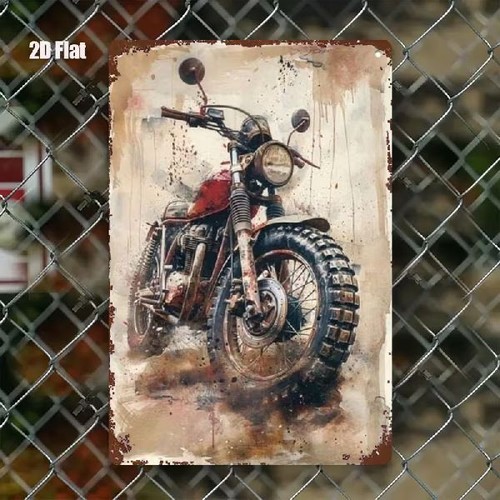 Blechschild motocross motorrad - blechschild,