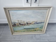 Schönes Ölbild ABSTRAKT Haus