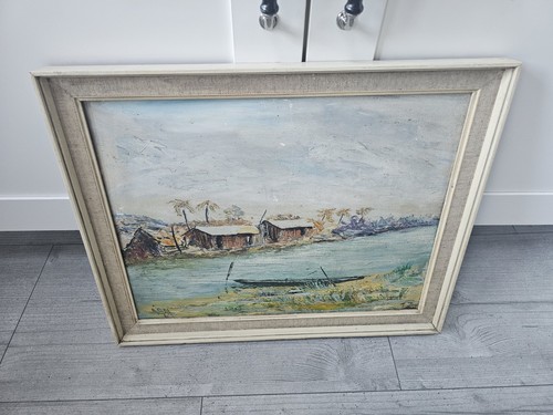 Schönes ölbild abstrakt haus - schönes,