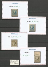 Thüringen:4 FM mit konkr. Beschreibung auf Papier unter HAWID u.a. 98 BX t (53)