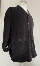 Itallo Herren Lederjacke Blouson Jacke Gr. 58 Schwarz Ziegen Velour