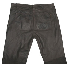 STARK: " WALLABY " Herren- Lederjeans Nubuk- Lederhose dkl- braun ca. W41"/ L30"