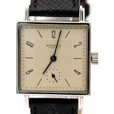 Nomos Glashütte Tetra Uhr Edelstahl Handaufzug 27mm Full Set 1997