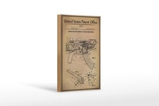 Holzschild Patent 12x18 cm