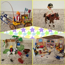 Playmobil Pferdewaschanlage 4193 + Adventskalender 4159 + Reiterin+Pferdekutsche