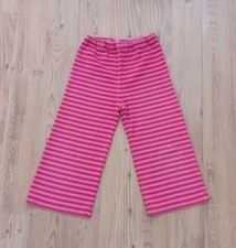 JAKO-O Feinripp Schlupfhose PullOn 7/8Länge 116/122 pink/rot gestreift Baumwolle