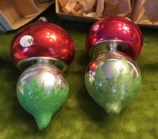 Alter Christbaumschmuck seltener PILZ eingedrückter Kugel FREIFORM  284