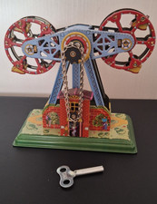 Blechspielzeug Riesenrad Karusell mit Schlüssel Rummel Fahrgeschäft Kinder Metal