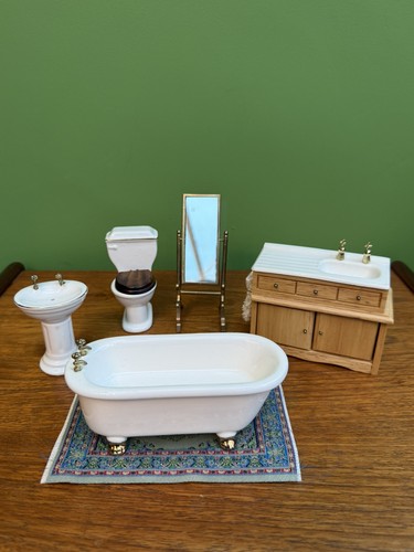 Vintage puppenstube badezimmer - vintage,