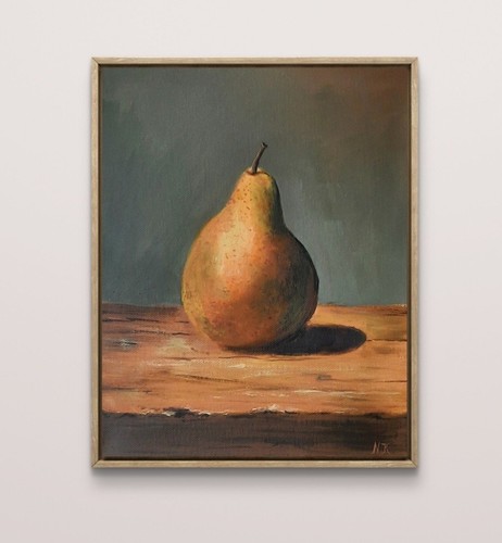 Birne obst stillleben gemälde - obst,