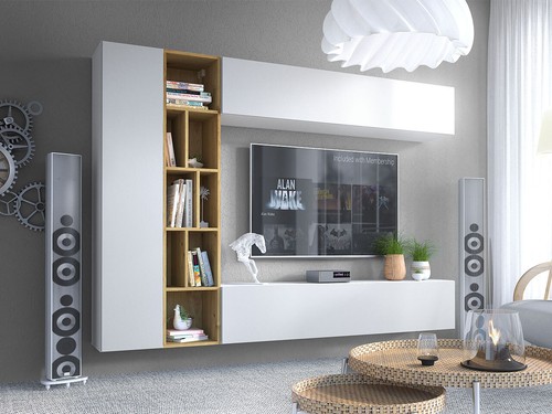 Wohnwand alldrik elegant - wohnwand,