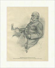 Fürst Bismarck an seinem Arbeitstisch in Friedrichsruh Pfeife Holzstich E 24621