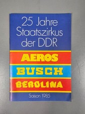 Altes original Programmheft Zirkus AEROS BUSCH BEROLINA 1985 Staatszirkus DDR