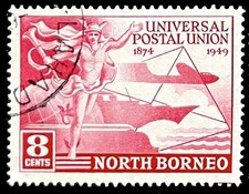 1949 BRITISH MALAYA NORTH BORNEO UPU UNIVERSAL POSTAL UNION Weltpostverein MARKE