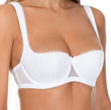 Balconette Bügel BH weiß Halbschale gepolstert Hochzeit Dirndl BH Rosme Dessous