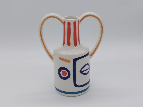 Vase krug gesicht aus keramik - aus,