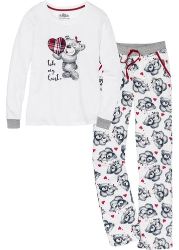 Pyjama mit flanellapplikation - pyjama,