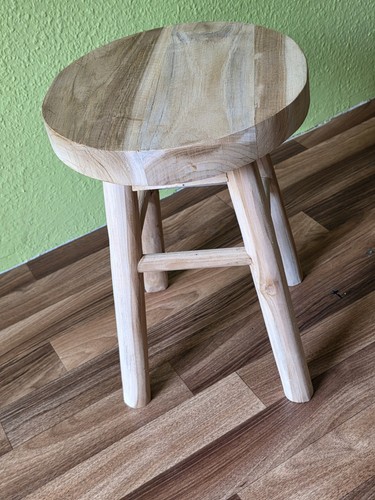 Teakholz hocker neu - teakholz,