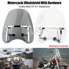 Windschutzscheibe Universal Motorrad Windschild 7/8''& 1'' Klar für Yamaha Honda