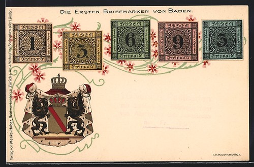 Baden ersten briefmarken - briefmarken, mit