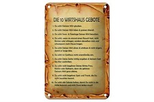 Blechschild Spruch 12x18 cm