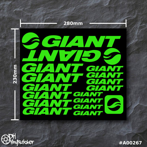 Giant stickersatz neongrün - neongrün, |