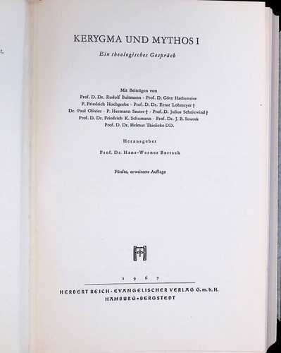 Kerygma und mythos e - kerygma,