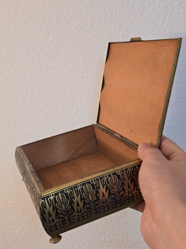 Vintage metall schmuckdose - vintage, /
