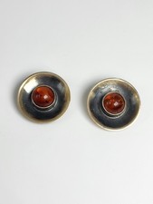 Antik Silber 835 Ohrschmuck Mit Bernstein Elegant George Kramer 