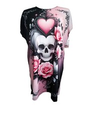Longshirt minikleid skull - minikleid,