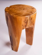 Hocker aus Teakholz Holzstuhl
