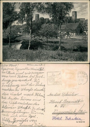 Ansichtskarte kohren sahlis - ansichtskarte, kohren-sahlis
