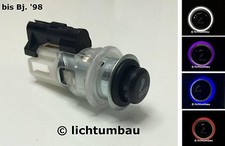 VW Zigarettenanzünder Ring transparent mit LED WEISS BLAU Golf 1 2 3 T3 T4 Polo