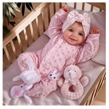 Reborn Puppe Lebensecht Baby 17 Zoll Stoff Körper realistische Puppen Mädchen