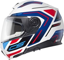 Schuberth C5 Omega white Klapphelm Motorradhelm weiß blau rot