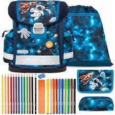 Belmil Schulranzen Set Classy Infinity Space Weltraum Astronaut Etui gefüllt