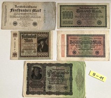 Satz Banknoten Geldscheine
