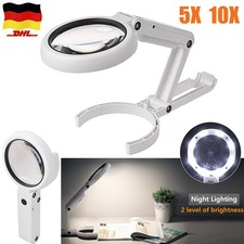 5X 10X Lupe mit 8 LED Licht