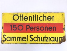 Luftschutz Emailleschild